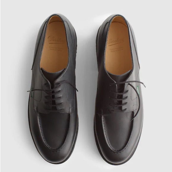 Paraboot Chambord Leather Derby Shoes In Black Us 10 M Nwob $640 Madewell Nx370